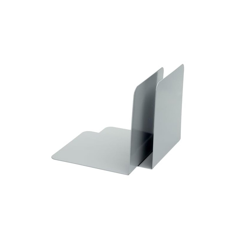ALCO-Albert Bookends Metal Grey Pack of 4