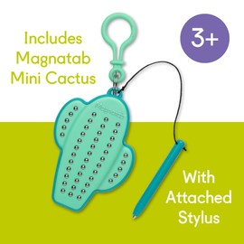 Magnatab Minis - Sensory Toys, Magnetic Drawing Tool, Toddler Writing Practice, Sensory Play, Fidget Toys, Stylus Included, Travel-Friendly, Ages 3+ - Cactus