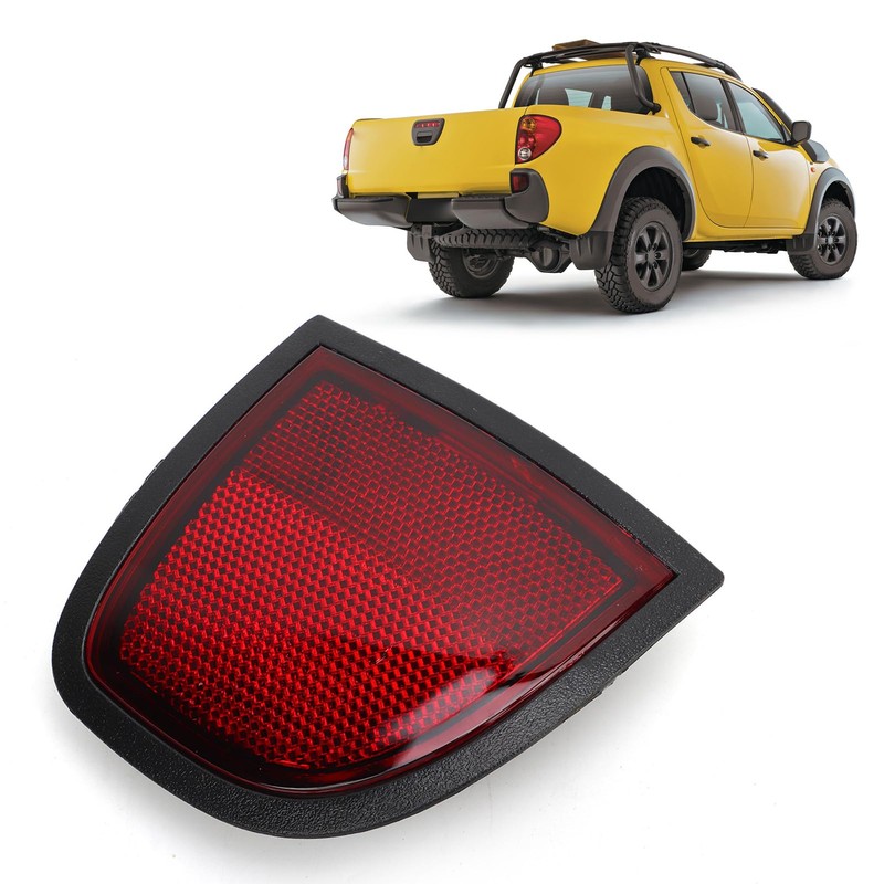 Red Rear Bumper Reflector Panel, Tail Side Reflector, Compatible with