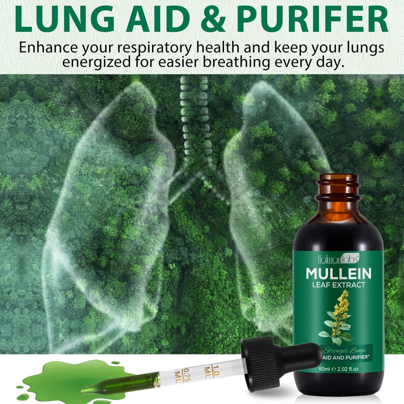 Mullein Drops Mullein Leaf Extract for Lungs Mullein Leaf Extract