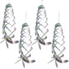 Reflektierende Windspirale Vogelschreck ,4 Stück Silber Reflektierende Vogelschreck,Taubenabwehr Reflektierende Windspiel,Windspirale