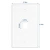 Ethernet Wall Plate, HTTX White 1-Port CAT6 Wall Plate with
