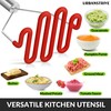Urbanstrive Non-Scratch Silicone Potato Masher Kitchen Tool, Potatoes Masher Potato