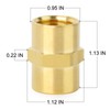 ChillWaves Brass Pipe Fitting, Hex Coupling 1/2" NPT Female x