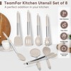TeamFar Kitchen Utensils Set of 8, Silicone Utensils Kitchen Tools