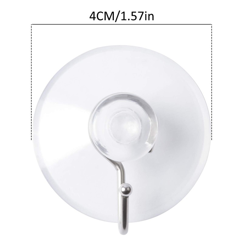 Annefly Suction Cup Hooks 40mm Transparent Sucker Hooks for Kitchen