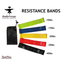 BodyForge Resistance Loop Bands & Tube Bands Exercise Sets Bundle
