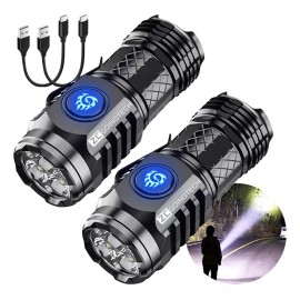 Zcgoingtech 2pzs Monstruo Tres Ojos Mini Linterna Tactica Ultra Potente