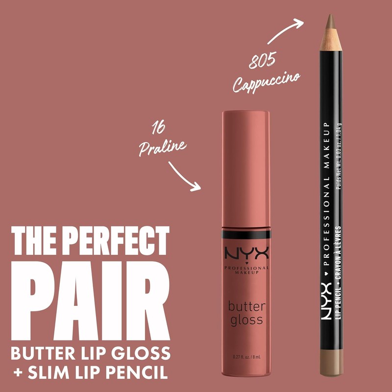 NYX PROFESSIONAL MAKEUP - Butter Gloss, praliné, 0.27 onzas