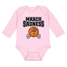 TATY Kids March Sadness Long Sleeve Baby Infant One Piece Bodysuit 18 Months Light Pink
