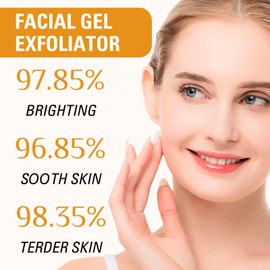 Orange Face Exfoliator, Vitamin C Face Scrub, Mild Exfoliating Face Wash, Orange Exfoliating Gel For Brightening Skin, Exfoliating Scrub Remove Dead Skin For Smooth & Radiant - Face & Body &Knee