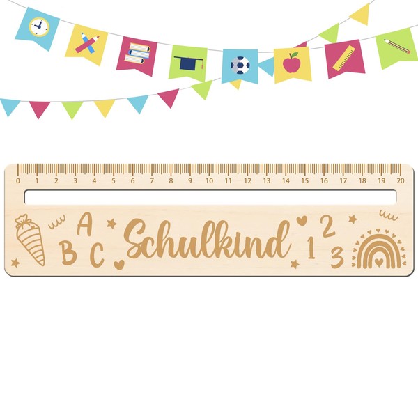 Children's Reading Aid 1 Class, Wooden Ruler, Personalised First Day