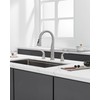 TIORIY 3 Hole Kitchen Faucet with Pull Down Sprayer, Brushed