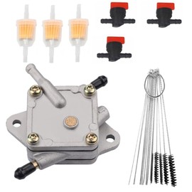 JIK Fuel Pump for EZGO TXT & Medalist 1994-2003 4-Cycle Gas Golf Cart 295cc 350cc Robin Engine 72021-G01 S5148 Cleaning Tool Fuel Filter Shut Cut Off Valves