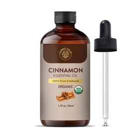 Carno Calm Organic Cinnamon Essential Oil | 100% Pure & Natural Cinnamon Oil | Perfect for Aromatherapy Skin & More | 1.7fl.oz
