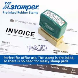 Xstamper Word Stamp Pre-inked Reinkable - Paid - W42xD13mm Ref X1005