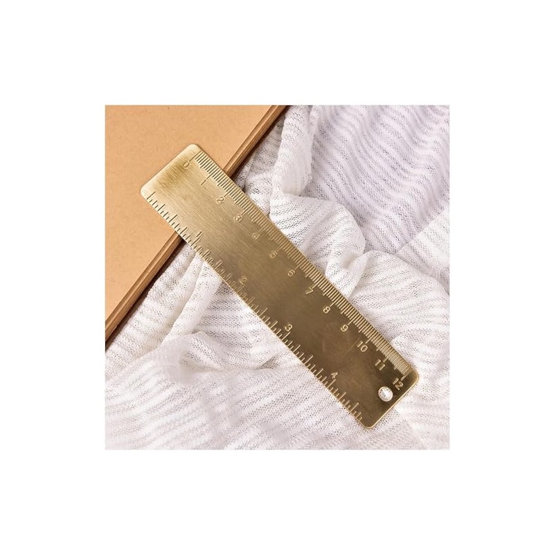 Brass Mini Measuring Tool Set - Gold Drawing Ruler, Metal