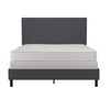 DHP Janford Bed with Chic Upholstered Headboard, Queen, Grey Linen