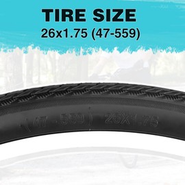 ZUKKA Bike Tire 20/24/26×1.75 Inch Mountain Tire Foldable Replacement Tire for Mountain Bike Kids Bike Folding Bike Cruiser Bike (2 Tires+2 Tubes+2 Levers, 26×1.75)