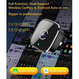 Wireless CarPlay Adapter for iPhone,Mini USB Design,2025 Upgrade with Built-in Wired for Apple CarPlay Plug and Play Fast Stable Connection Car Play for iPhone & Android