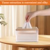 Mowhut Acrylic Tissue Box,Dryer Sheet Holder with Wooden Lid,Box Cover