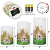 Eldnacele Easter Bunny Flameless Flickering Candles with 6H Timer Battery