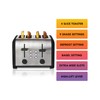 Kenmore 4-Slice Toaster, Black Stainless Steel, Dual Controls, Extra Wide