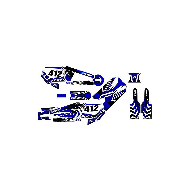 16eDRIVE Mayhem Blue Senge Graphics Kit Compatible with Stacyc
