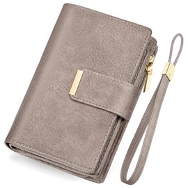 BKNOOU Small Wallets for Women RFID Blocking Leather Wallet Ladies Wallet Card Holder Compact Bifold Wallet with Coin Pocket