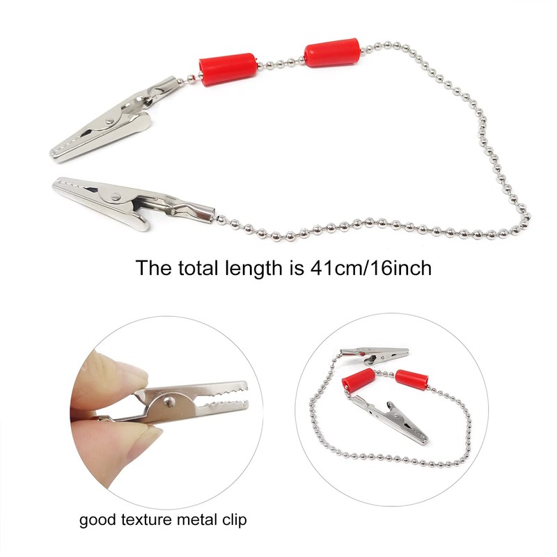 Honbay 4PCS Dental Bib Holder Clips Ball Chain Napkin Clips