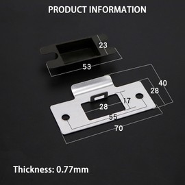 4Pcs Door Strike Plate, Strike Plate, Door Latch Plate, Strike Plates for Internal Doors, Door Plates for Internal Doors, Door Latches for Internal Door for Wooden Doors House Door