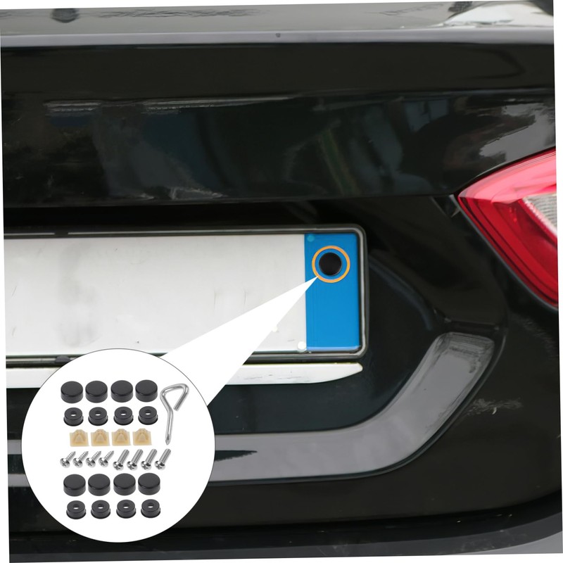 BUGUUYO 1 Set Security License Plate Screws Durable Fasteners for