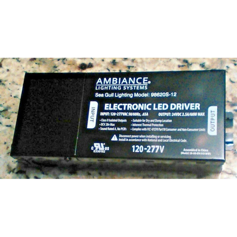 Sea Gull Lighting 98620S-12 60 Watt LED Driver/Power Supply Unit