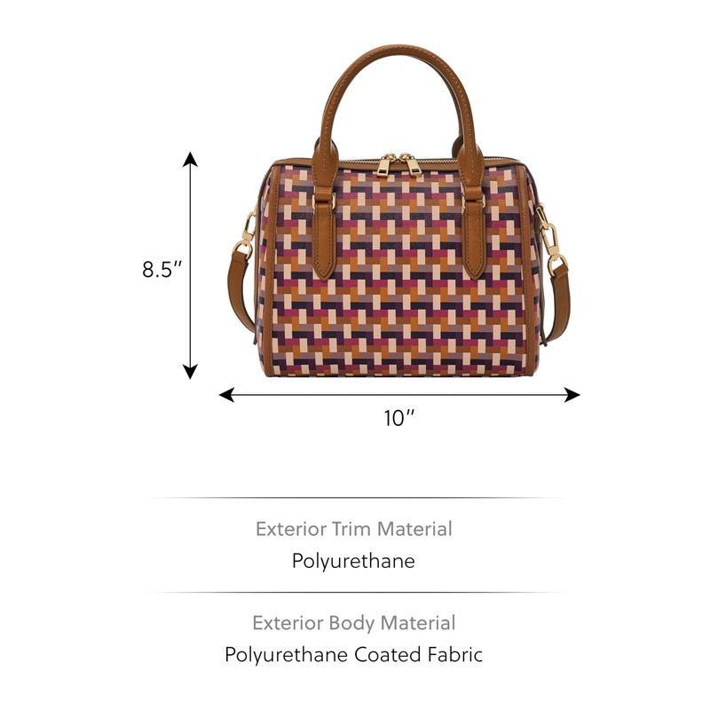 Fossil Williamson Satchel, Woven Multi Print
