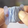 PATIKIL Plastic Floss Bobbins, 300 Pack Thread Cards Cross Cotton