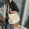Canvas Messenger Bag Large Capacity Hobo Crossbody Bag with Multiple