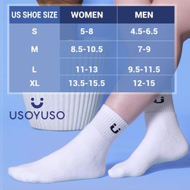 Usoyuso 6 Pack Men's Ankle Socks with Cushion, Sport Athletic Running Socks