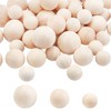 PH PandaHall 53 pcs 3 Sizes Wood Craft Balls, 20mm