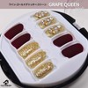 COLORBIRD NAILFAIRY (041ZF) Nail Tips, Short, Burgundy Red, Gold, Cute,