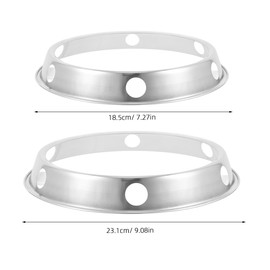 ULTECHNOVO 2pcs Wok Pot Stand Stainless Steel Multi-function Holder for Outdoor Camping Kitchen Use Small Large Secure Support for Frying Pans