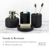 ZCCZ - Black Bathroom Accessories Set 4 Pcs - Toothbrush