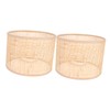 BIUDECO Decorative Rattan Lampshade Ceiling Light Covers 2pcs Woven Lamp