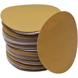 findmall Hook Loop Pads Sanding Disc 6-Inch NO-Hole 100Pcs Aluminum Oxide Round Flocking Sandpaper Fit for Sanding Grinder Polishing Accessories (60 80 120 180 240 320) Grit