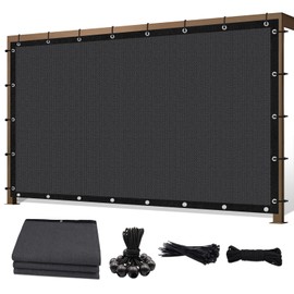 Sunocity 90% Sun Shade Cloth with Grommets, 10'X 10' Dark Grey Pergola Shade Cover Canopy Mesh Tarp Privacy Screen for Patio, Outdoor, Garden, Backyard