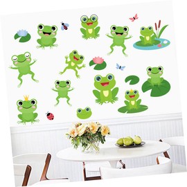 HAPINARY Cute Frog Wall Decals 4 Sheets Frog Wall Sticker kids room wall decals wall decal art decal Accessories