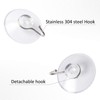 Annefly Suction Cup Hooks 40mm Transparent Sucker Hooks for Kitchen
