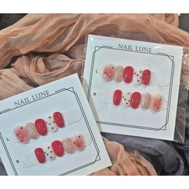 Handmade Nail Tips*Kids Nails Lovely Heart Nails - I agree to the required reading (exchange, refund, shipping) / 수제네일팁*키즈네일 러블리하트네일 - 필독사항(교환환불,발송)동의합니다