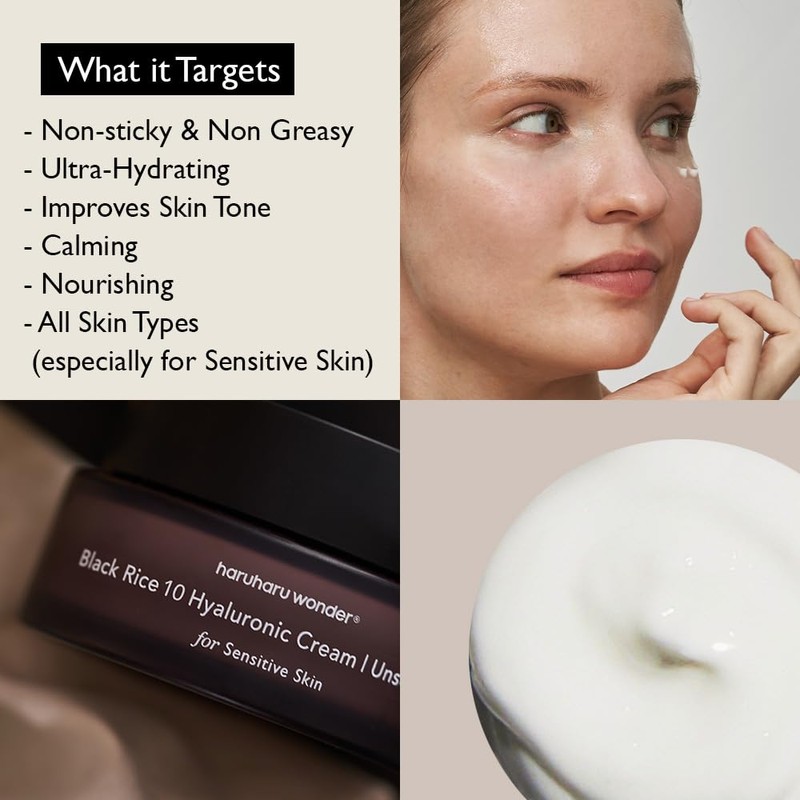 Haruharu Wonder Black Rice 10 Hyaluronic Acid Cream (Unscented) 50