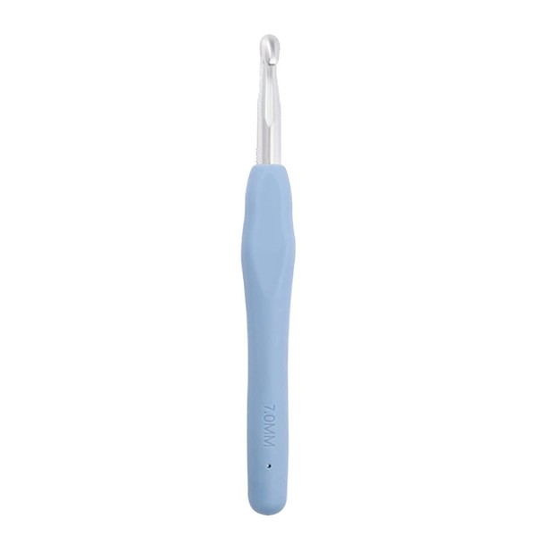 7MM Crochet Hooks, Extra-Long Crocheting Needles with Soft, Ergonomic Rubber