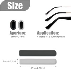 4 pares de almohadillas para orejas de silicona para anteojos, almohadillas para orejas antideslizantes para los ojos, almohadillas para orejas antideslizantes para los oídos, almohadillas para orejas